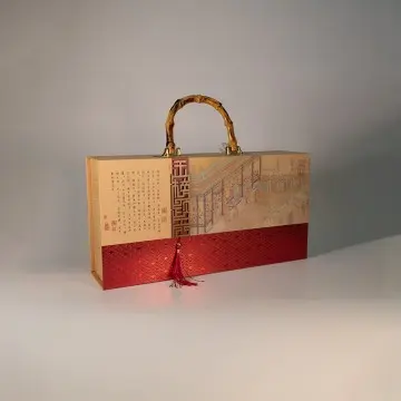 Custom Wooden Hand-Held Gift Boxes with Four-Color Printing
